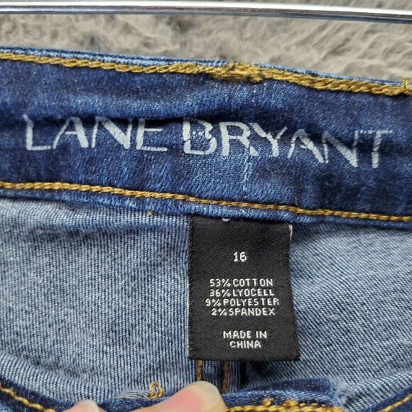 Lane Bryant Jeans Womens Size 16 Blue Super-Stretch Capri Denim - Picture 2 of 12